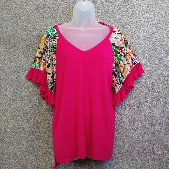 Beeson River Soft Knit top with short bell sleeves Med - Picture 1 of 9